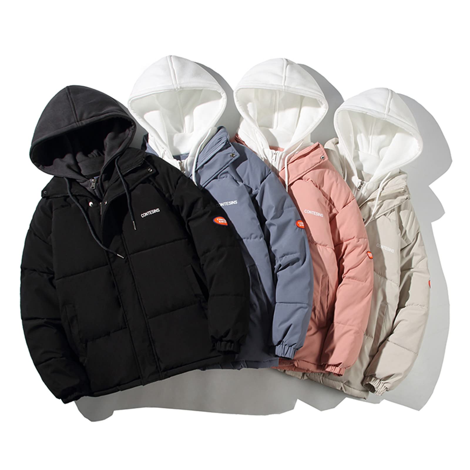 2 in 1 Hooded Winter Jacket for Women Men Lightweight Thicken